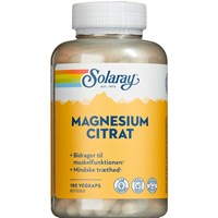 Solaray Magnesium Citrat, 180 stk.